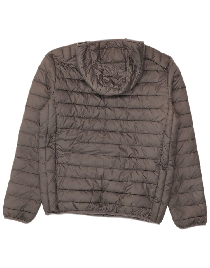 Ellesse Herre hættepolstret jakke UK 40 Large Grå Polyester