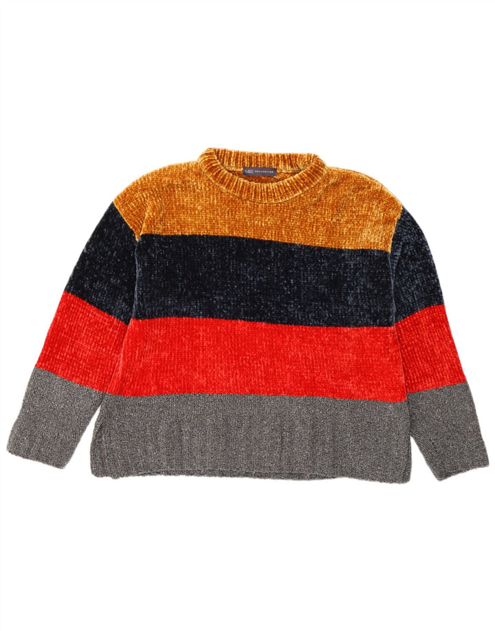 Marks & Spencer Dame Boat Neck Jumper Sweater UK 12 Medium Flerfarvet
