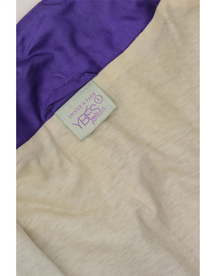 Vintage træningsdragt til mænd Topjakke Stor lilla Colourblock Nylon