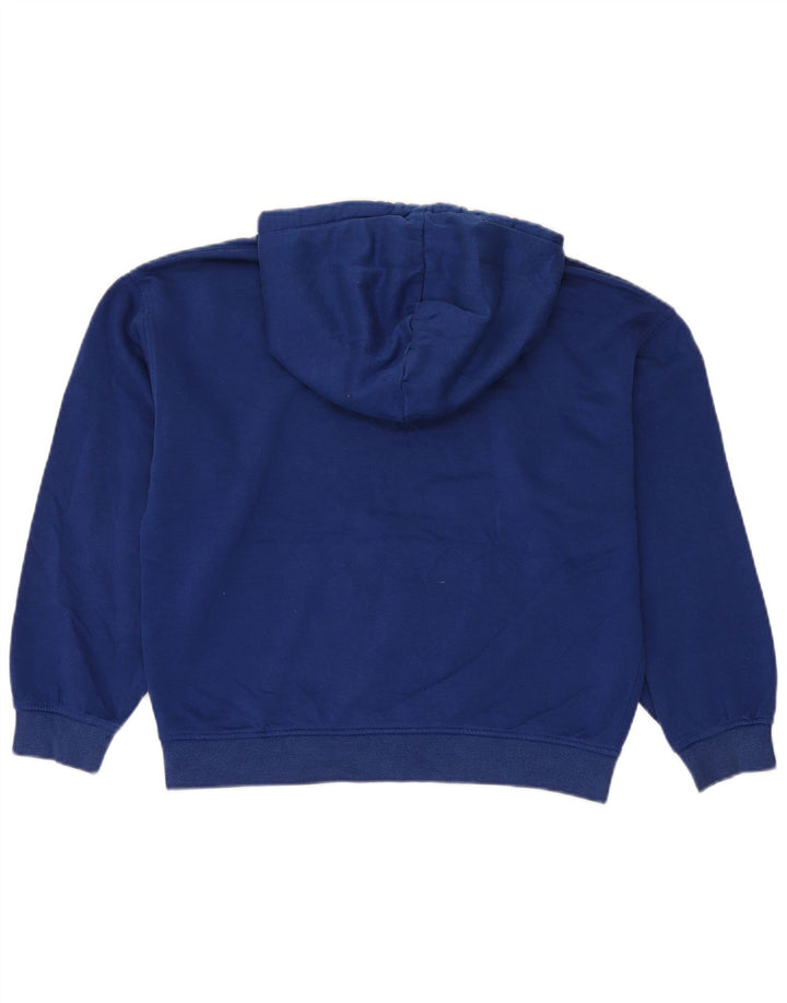 Zara Dame Oversized Hoodie Jumper UK 14 Medium Blue Bomuld