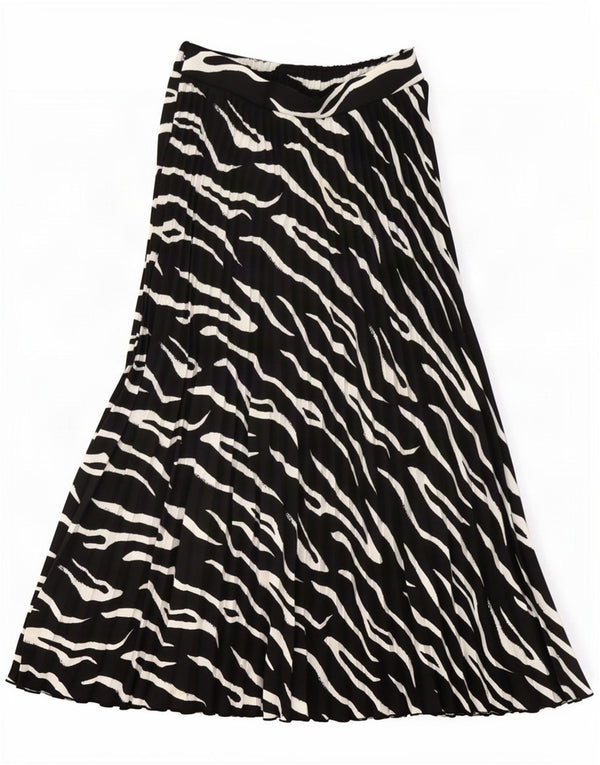 Marks & Spencer Dame Maxi Nederdel UK 6 XS sort dyreprint polyester