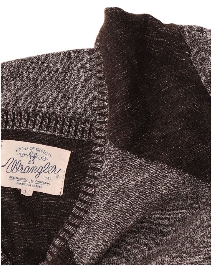 WRANGLER Womens UK 16 Large Grey Colourblock Cotton