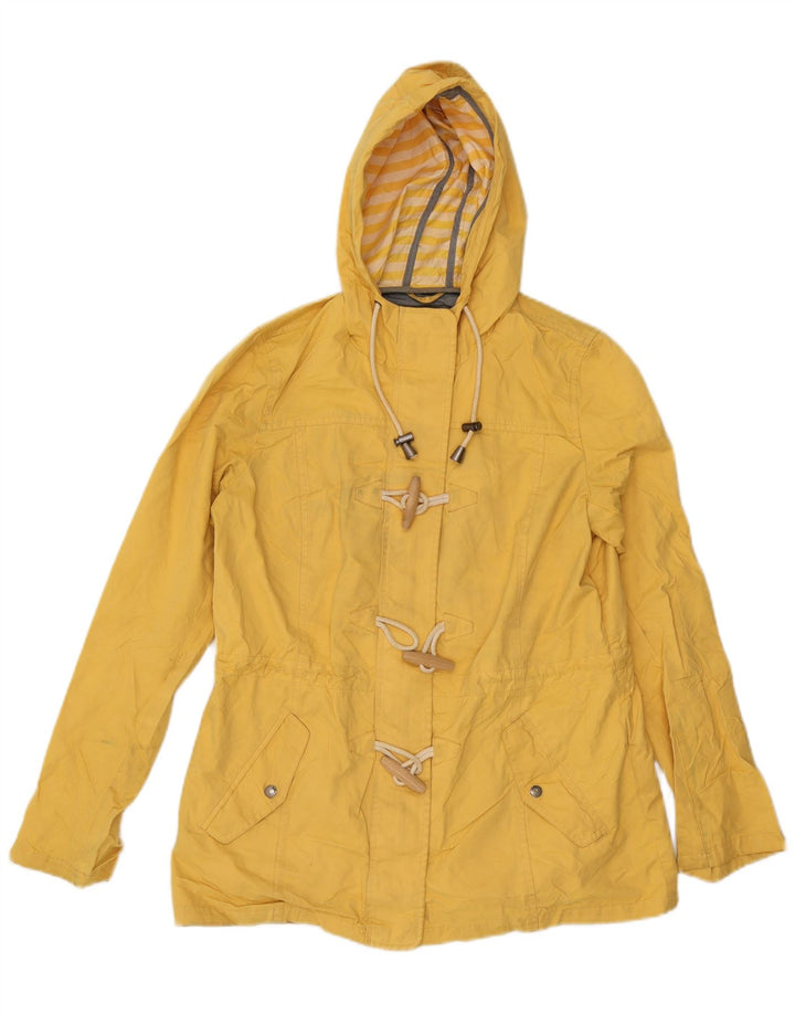 Fat Face Dame Hooded Utility Jacket UK 12 Medium Yellow Polyester