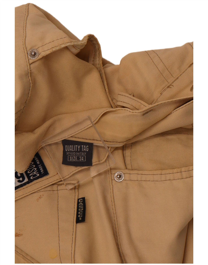 CASSUCI Womens Straight Casual Trousers W34 L29 Beige