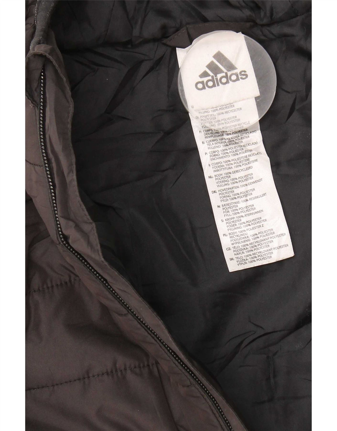 Adidas hættejakke til drenge 10-11 år mellem sort polyester