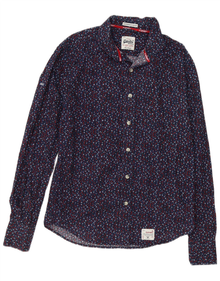 SUPERDRY Herreskjorte Large Navy Blue Floral