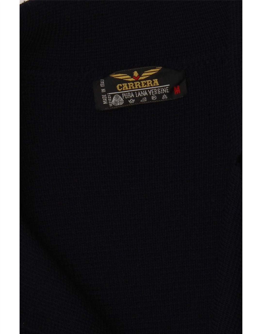 Carrera Herre dobbeltradet cardigantrøje Medium Navyblå Virgin Wool