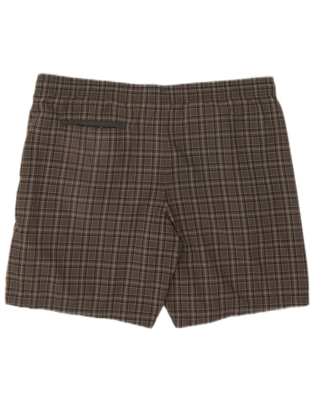 Adidas Badeshorts til mænd, store grå ternet polyester