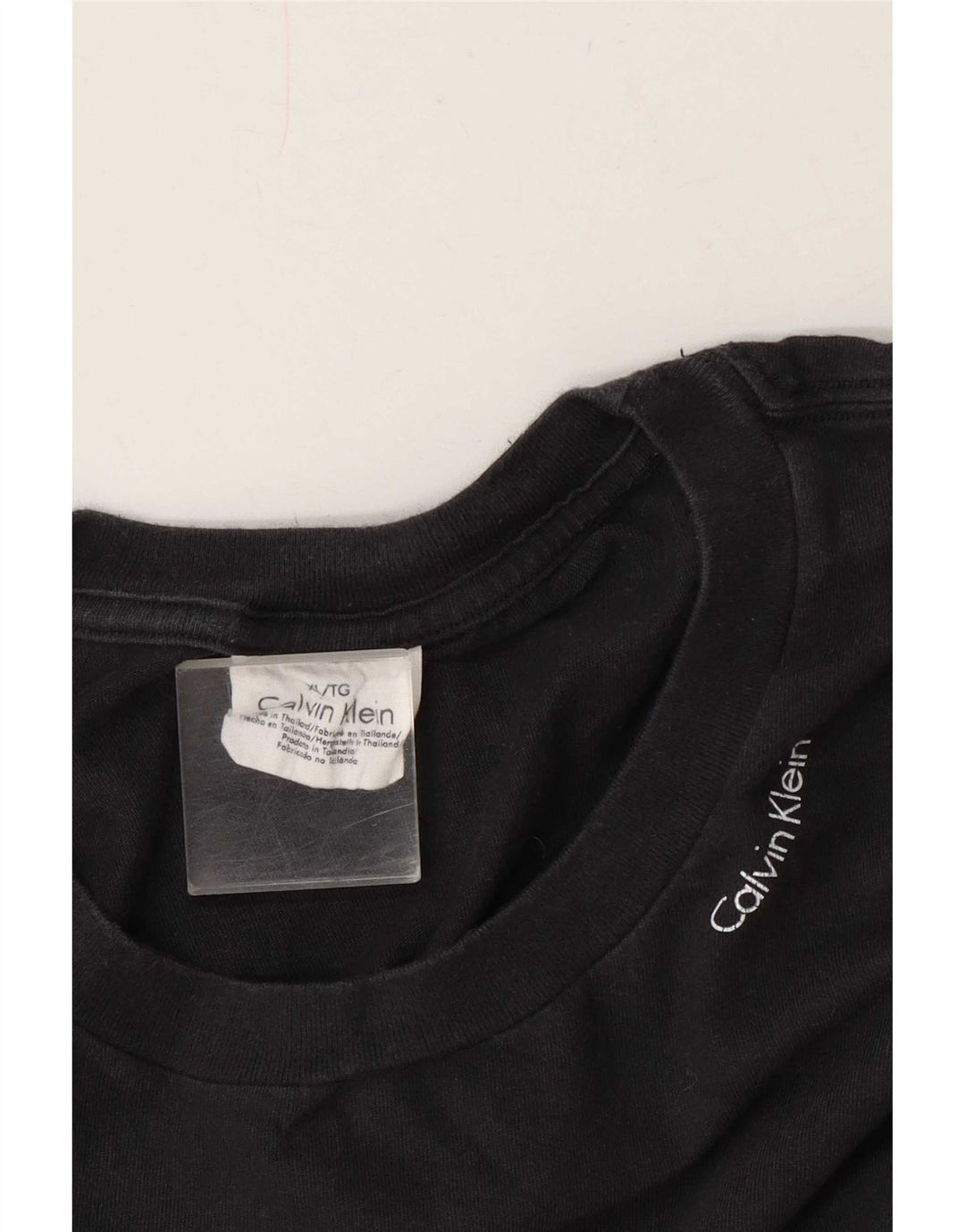 Calvin Klein Herre T-Shirt Top XL Grå Bomuld