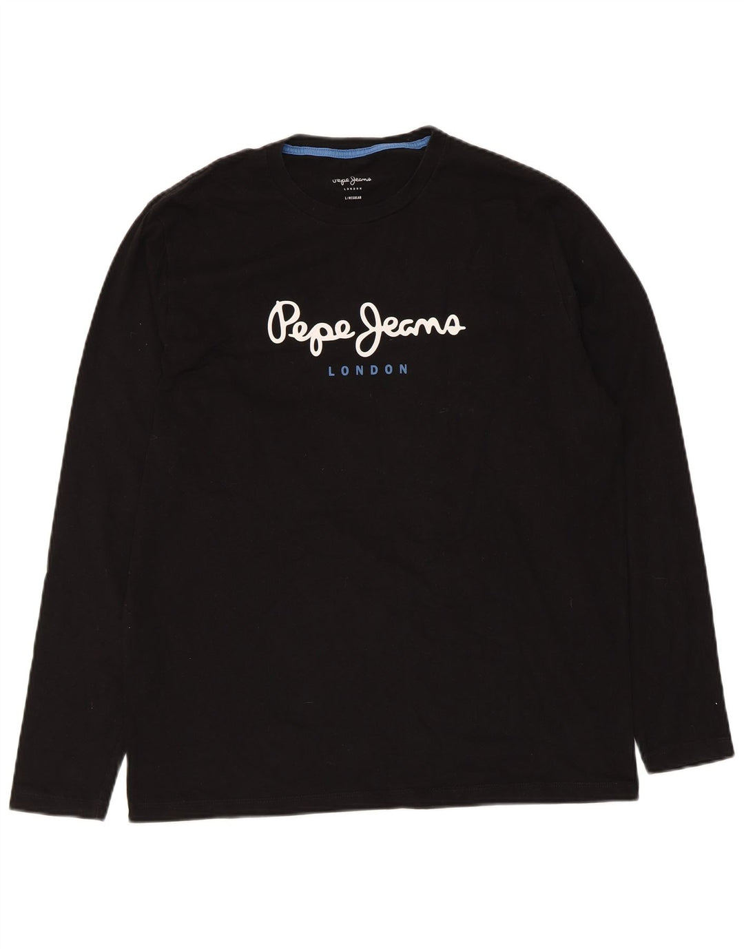 PEPE Jeans Herre Regular Grafisk Top Langærmet Stor Sort
