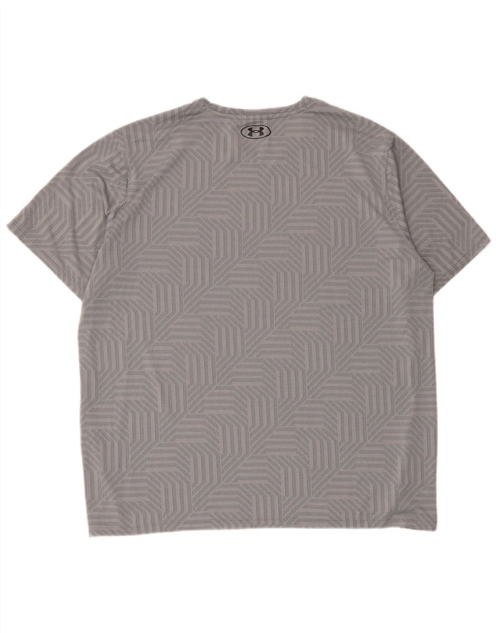 Under Armour Herre T-Shirt Top XL Grå Geometrisk