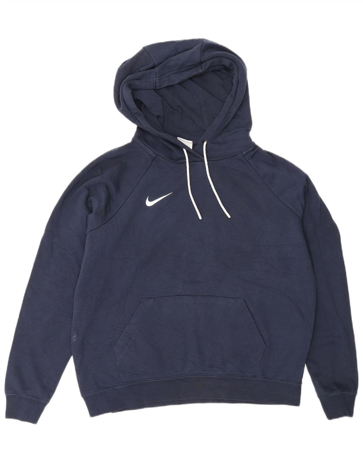 Nike Dame Hættetrøje UK 14 Medium Navyblå Bomuld