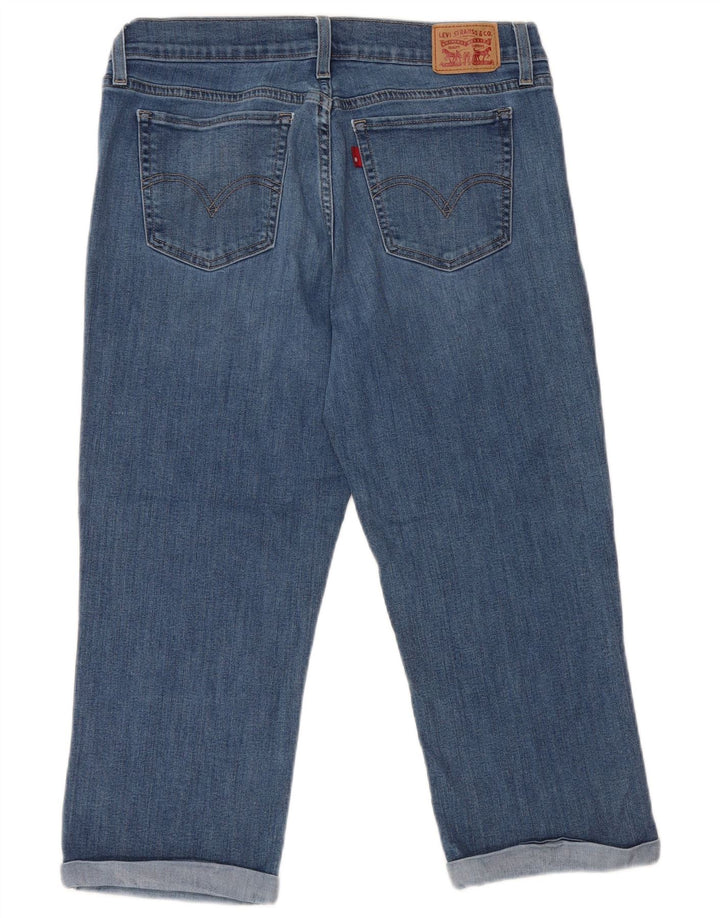 LEVI'S Dame Capri Jeans W30 L21 Blå Bomuld