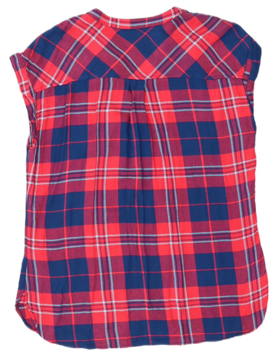 Gap Damebluse Top UK 14 Medium Red Check Viscose