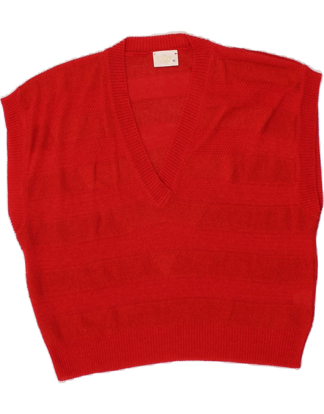 VINTAGE Womens Vest Tank Top IT 46 Large Red Polyacrylic Vintage Vintage and Second-Hand Vintage from Messina Hembry 