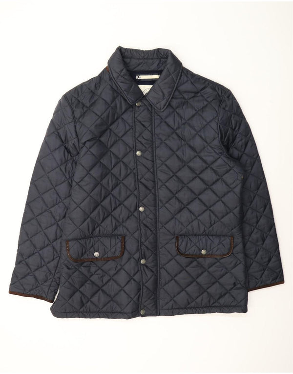 Crew Clothing Herre Quiltet Jakke UK 44 2XL Navy Blue Nylon