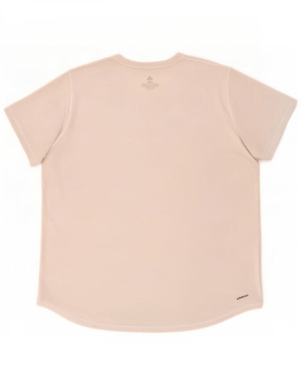 Adidas Aeroready Graphic T-Shirt Top UK 24/26 2XL Grå Polyester