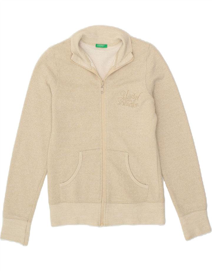 BENETTON Girls Tracksuit Top Jacket 6-7 Years Beige Vintage Benetton and Second-Hand Benetton from Messina Hembry 