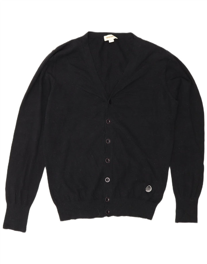 Diesel Herre Cardigan Sweater Stor Sort Bomuld