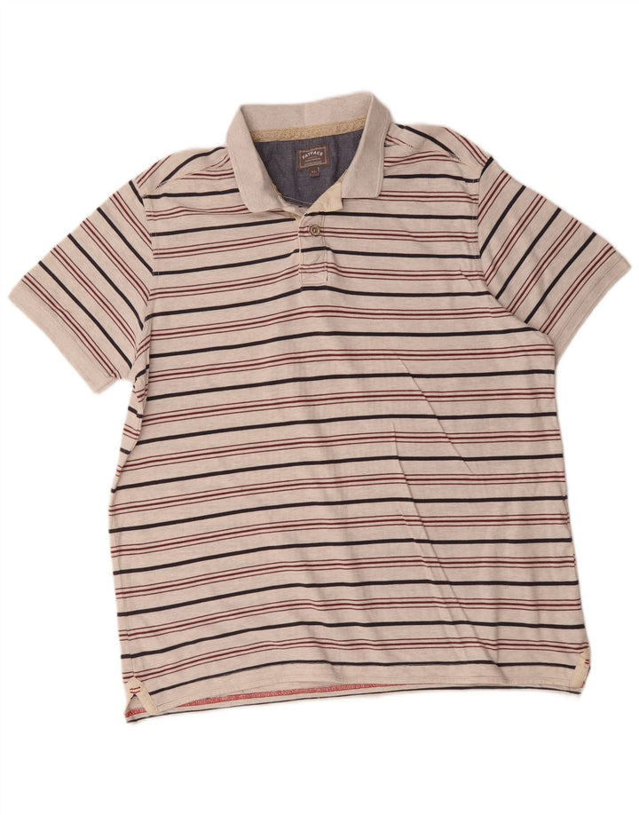 Fat Face Herre poloshirt XL Gråstribet bomuld