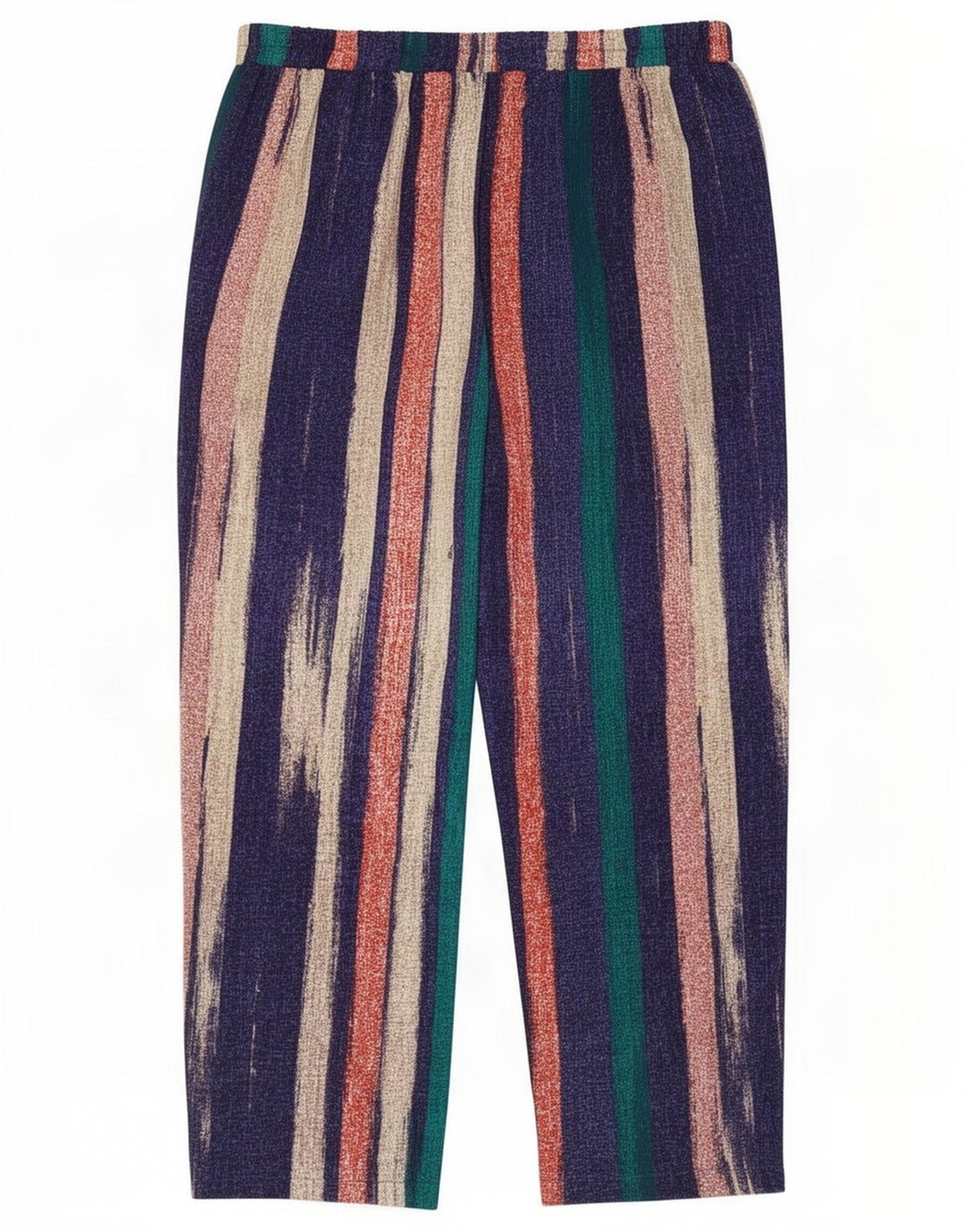Shein Womens Cropped Trousers XL W36 L25 Flerfarvet stribet polyester