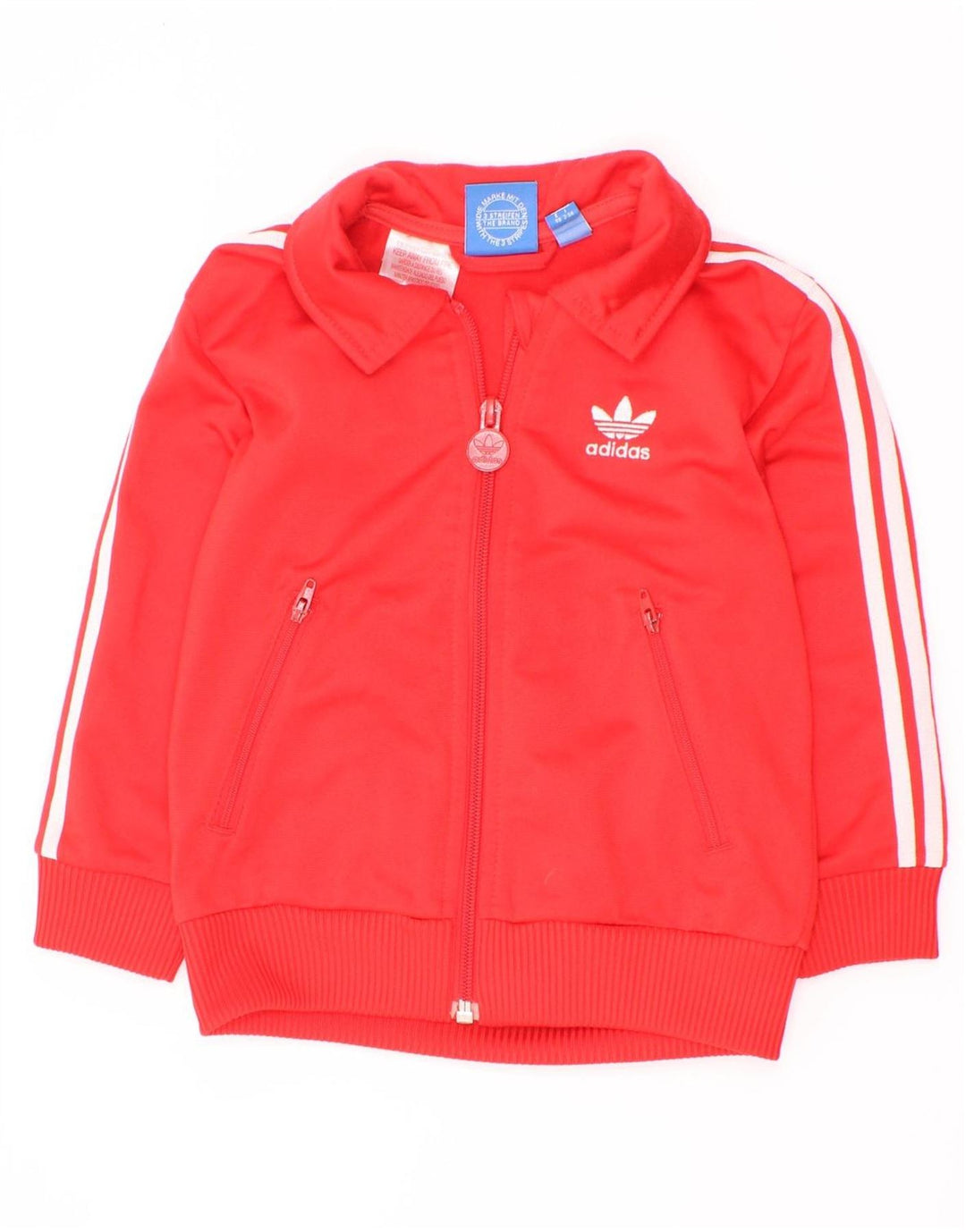 Adidas drenge grafisk træningsdragt topjakke 2-3 år rød polyester