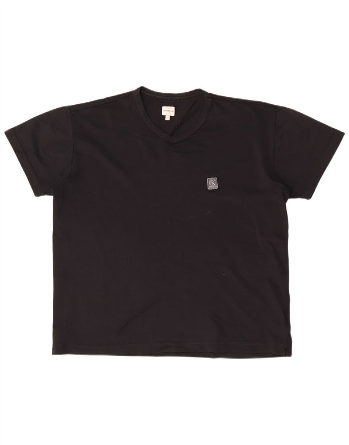 Calvin Klein Jeans Herre T-Shirt Top XL Sort Polyamid