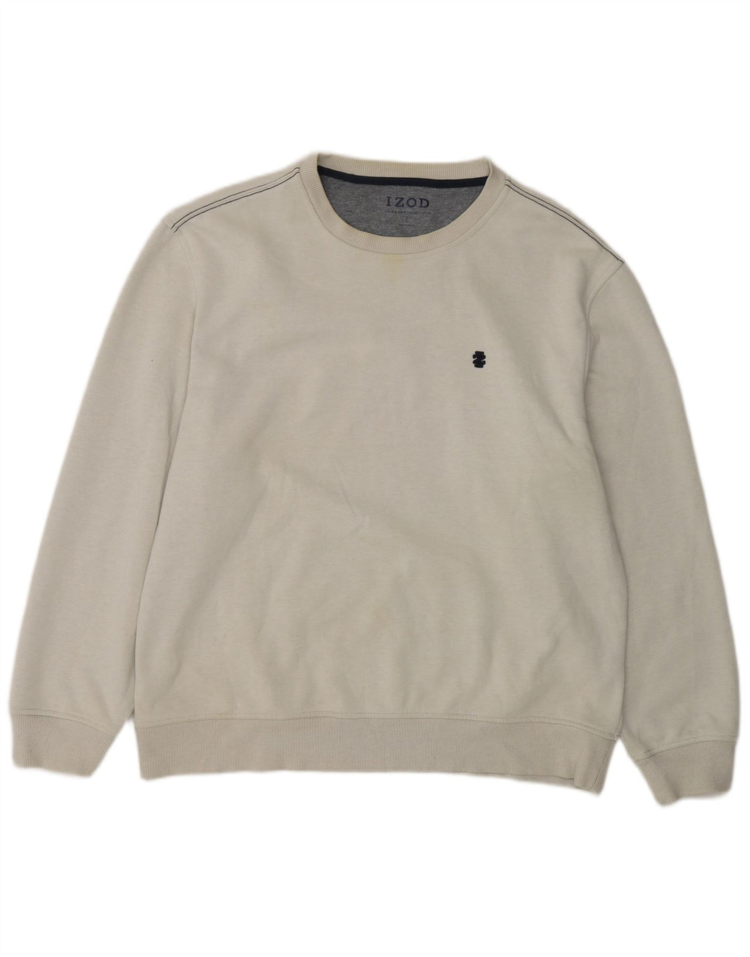 IZOD Mens Sweatshirt Jumper Large Grey Polyester