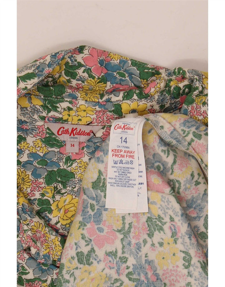 Cath Kidston Dame Skjorte Bluse UK 14 Large Multicolored Floral