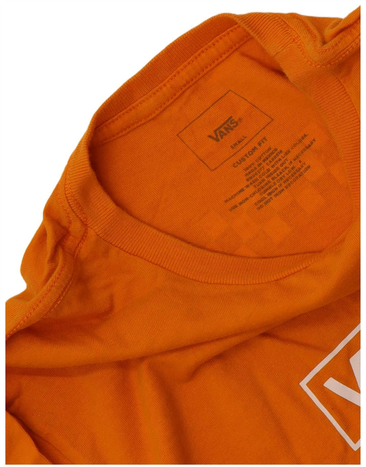 Vans Herre Custom Fit Grafisk T-Shirt Top Lille Orange Bomuld