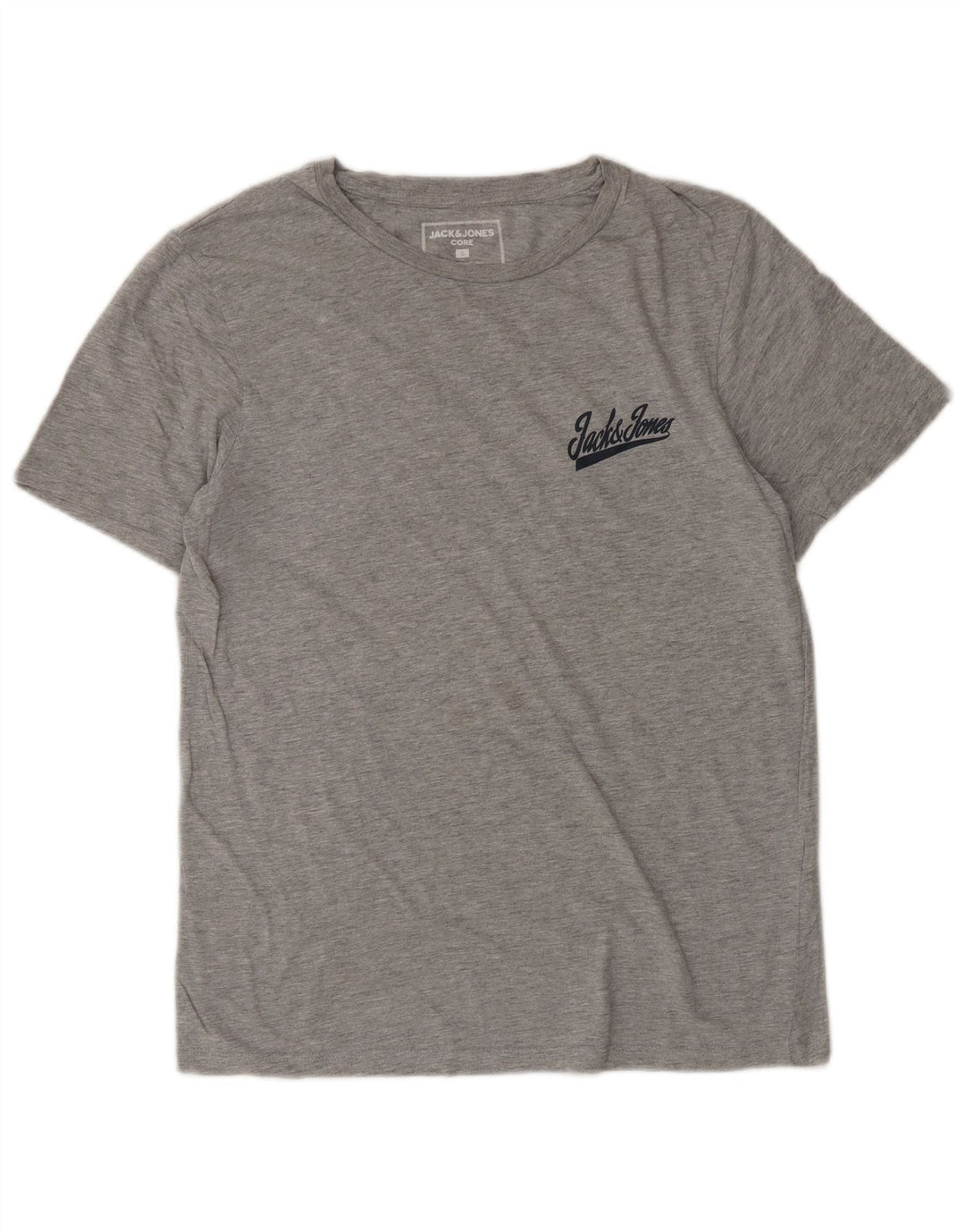 JACK & JONES Mens T-Shirt Top Small Grey Cotton