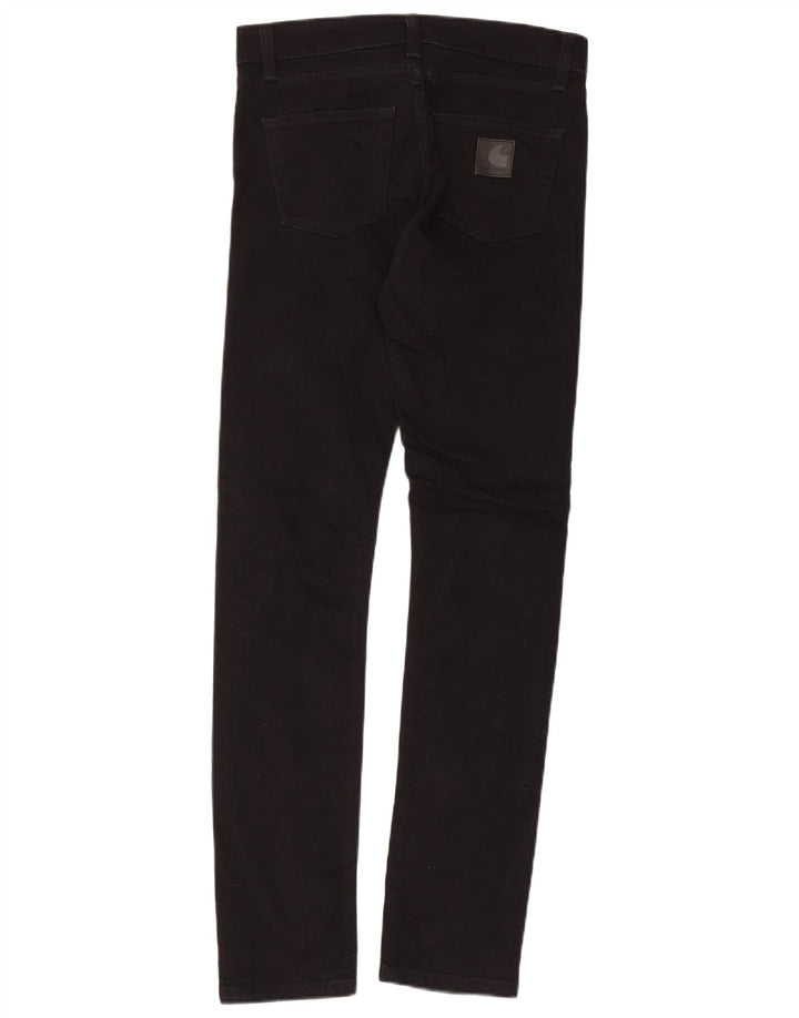 CARHARTT Dame Slim Jeans W28 L32 Sort Bomuld