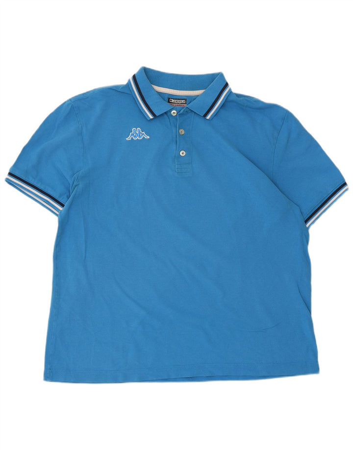 Kappa herre poloshirt 2XL blå bomuld