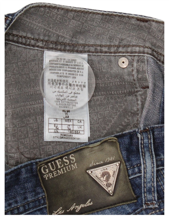 Guess Straight Jeans til mænd W34 L34 Blå Bomuld