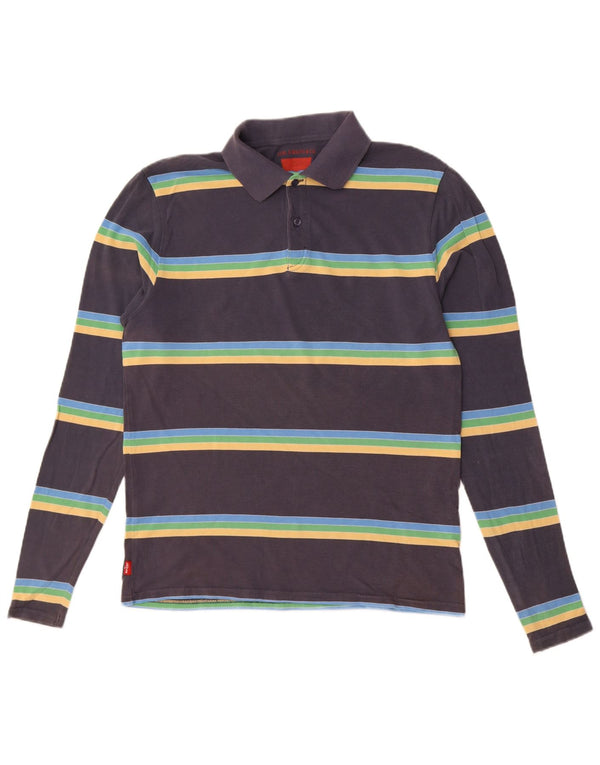 Levi's Langærmet poloshirt til mænd mellem marineblå stribet bomuld