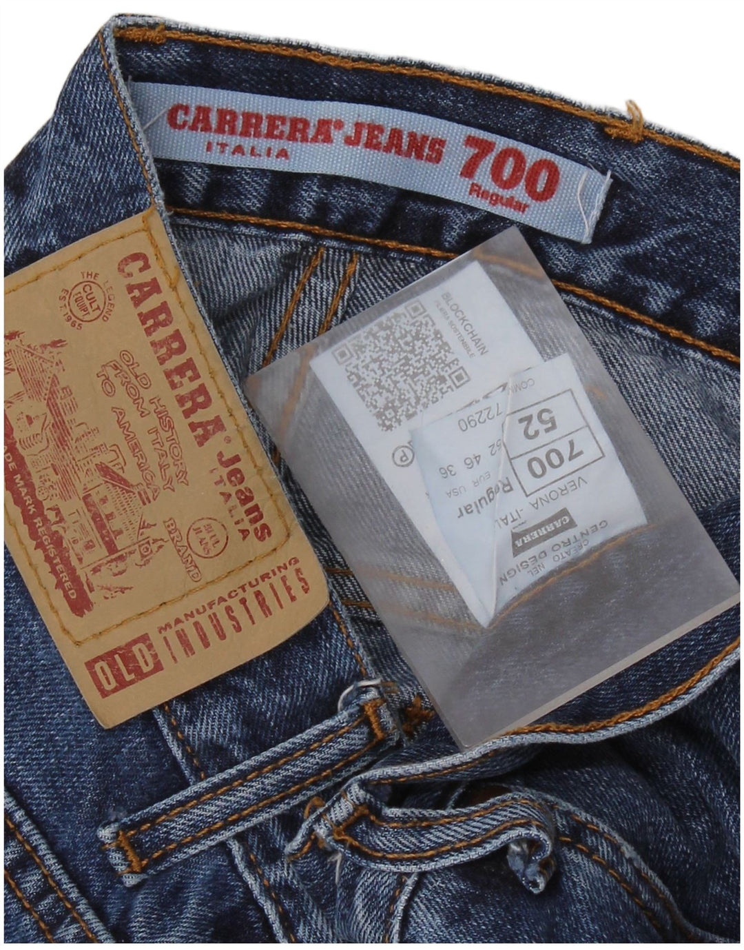 CARRERA Herre 700 Straight Jeans W36 L33 Blå Bomuld