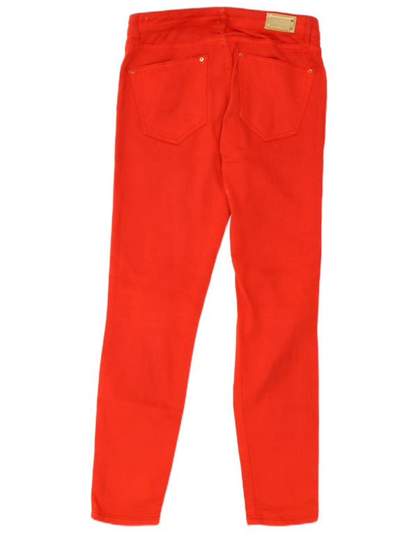 Zara Dame Slim Jeans EU 36 XS W28 L28 Rød Bomuld