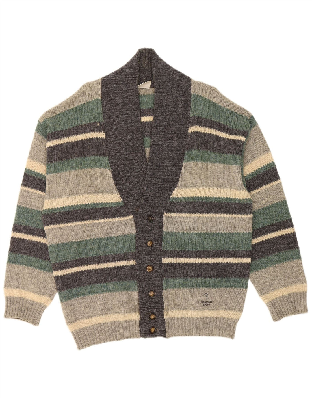 Trussardi Herre Cardigan Sweater XL Flerfarvet Stribet