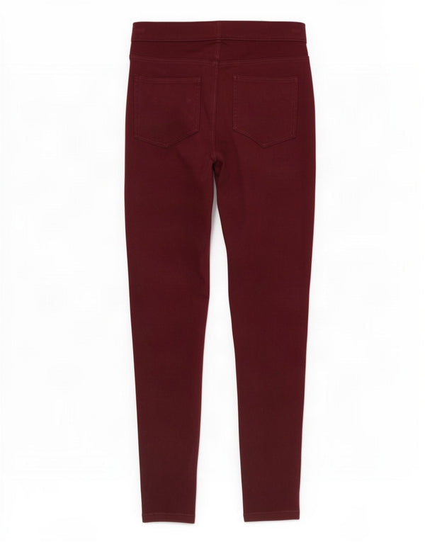 Marks & Spencer Womens Jegging Jeans UK 12 Medium W30 L28 Burgundy Cotton