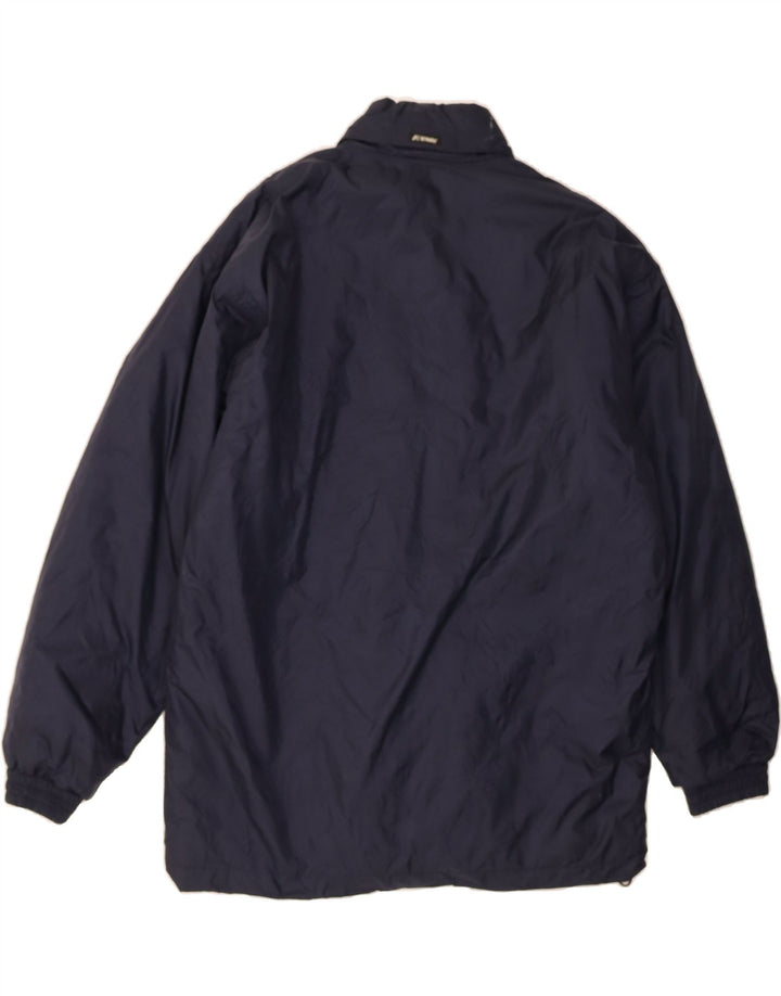K-WAY Mens Rain Jacket UK 38 Medium Navy Blue Nylon Vintage K-Way and Second-Hand K-Way from Messina Hembry 
