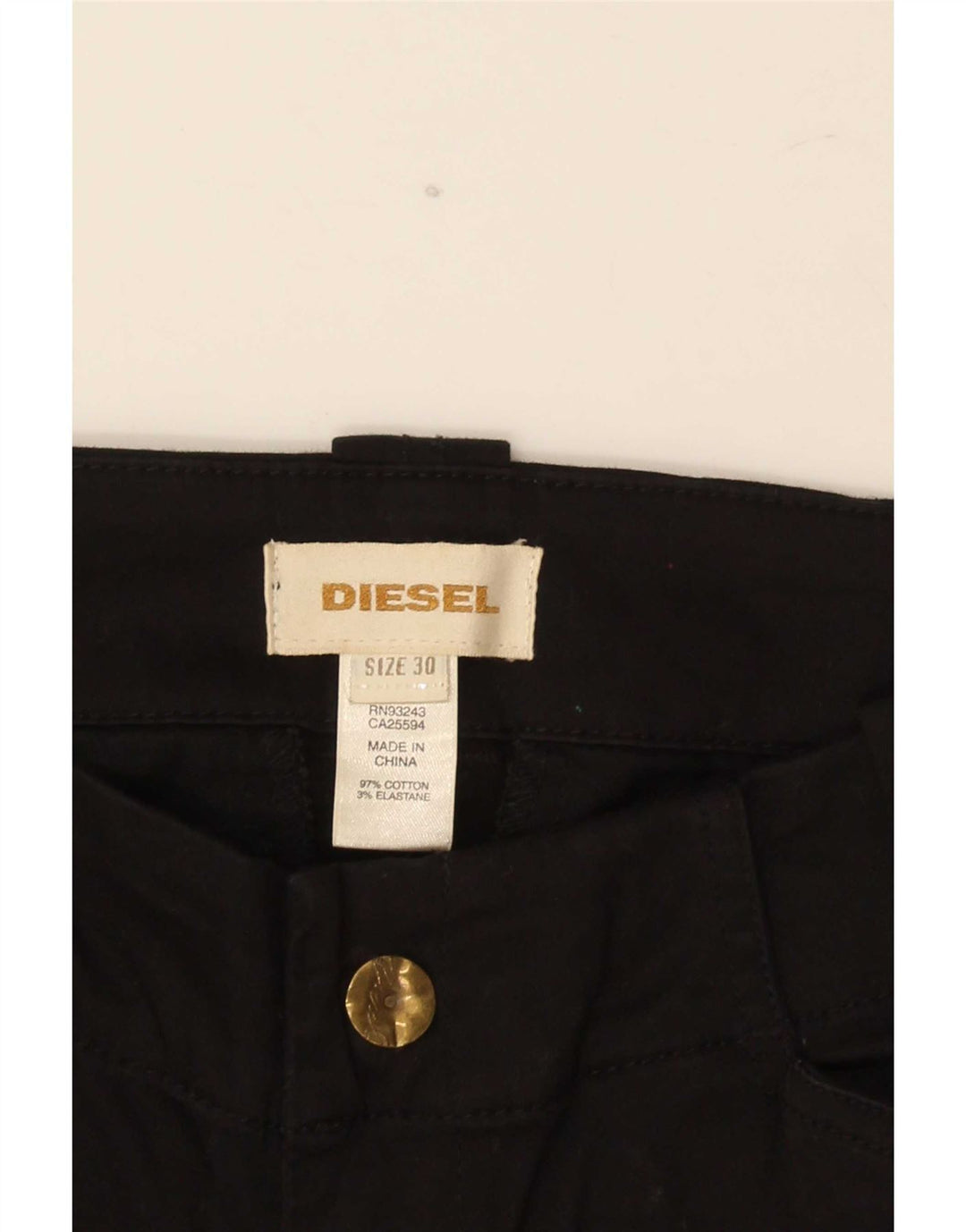 Diesel Dame Slim Cargo Bukser W30 L35 Sort Bomuld