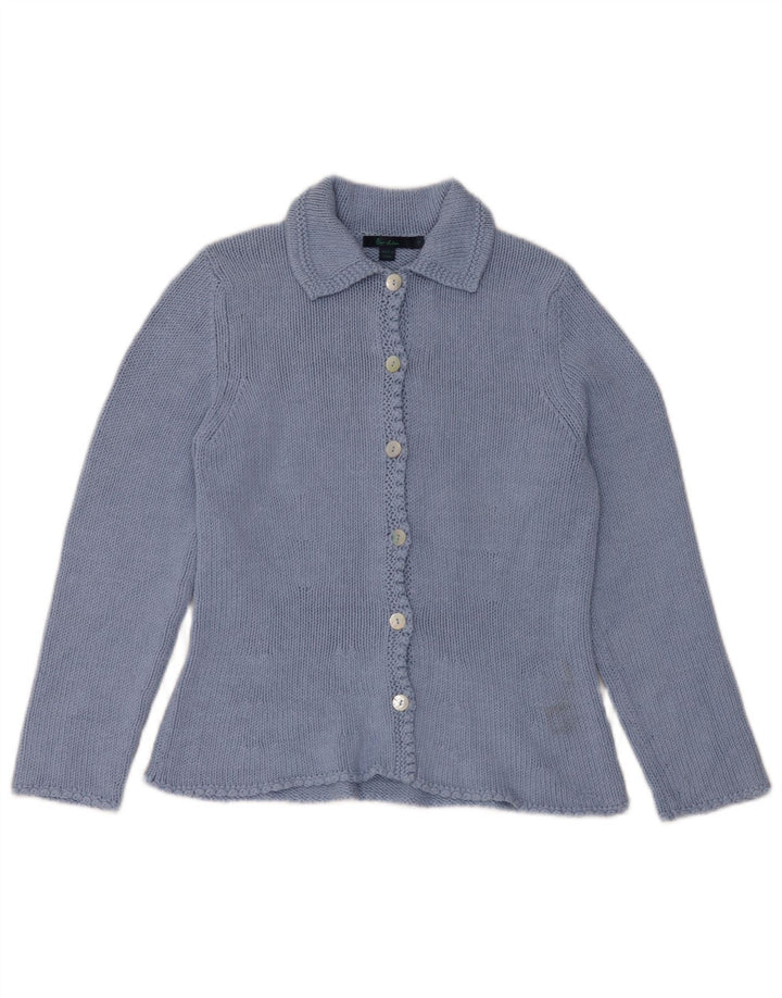 Boden Dame Cardigan Sweater UK 14 Medium Blue Silk
