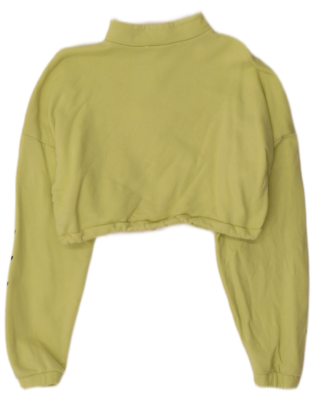 ADIDAS Womens Oversized Crop Graphic Sweatshirt Jumper UK 10 Small Green