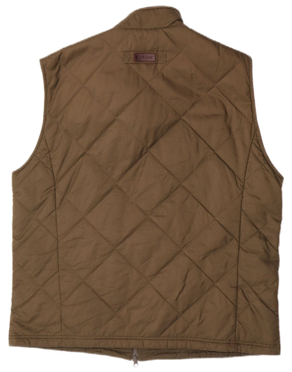 Barbour Herre Quiltet Gilet UK 42 XL Khaki Polyamid