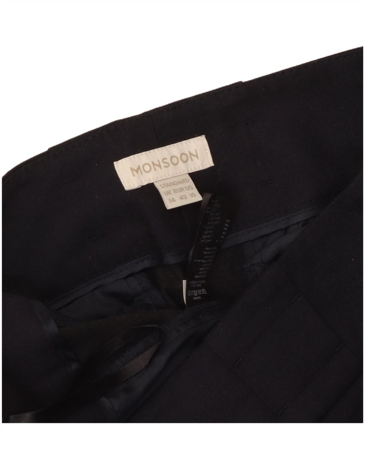 MONSOON Dame Standard Fit Casual Bukser UK 14 Large W36 L30 Navy Blue