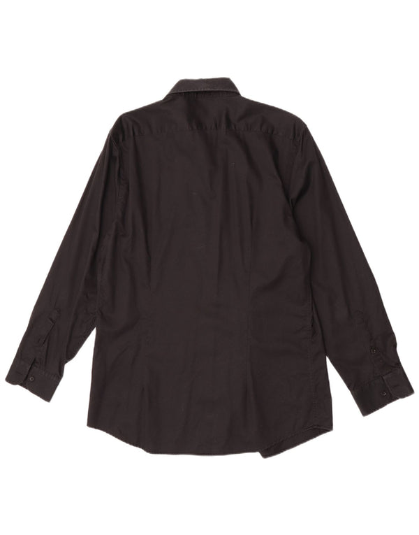 Reiss Slim Fit skjorte til kvinder XL sort bomuld