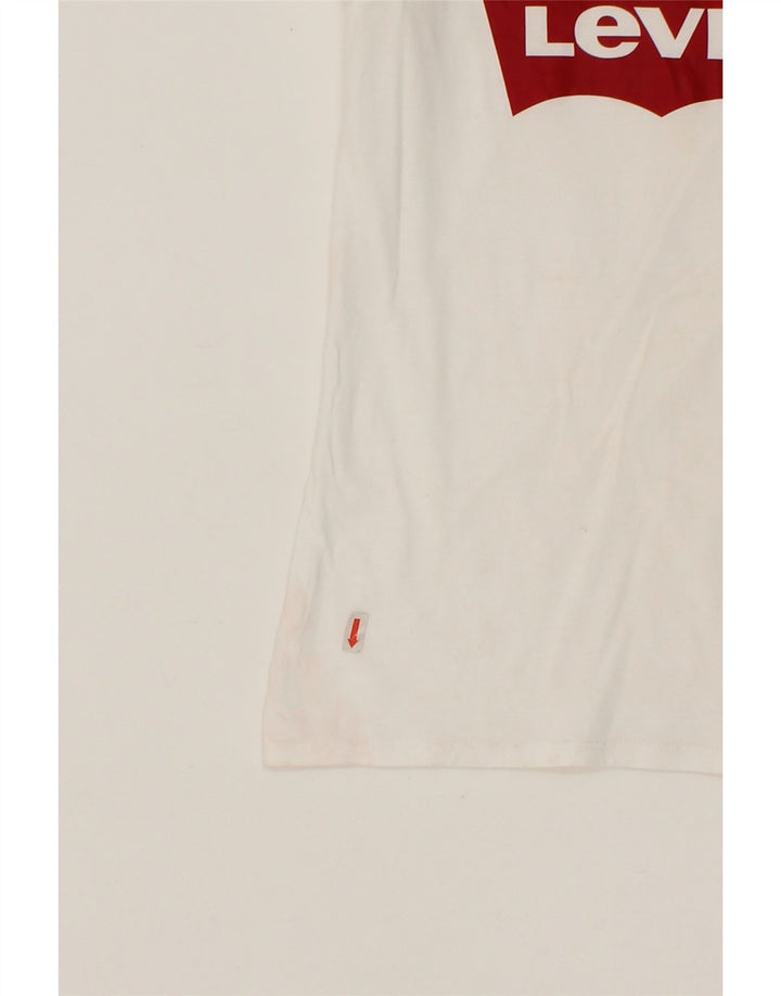 LEVI'S Girls Graphic T-Shirt Top 11-12 Years White Vintage Levi's and Second-Hand Levi's from Messina Hembry 