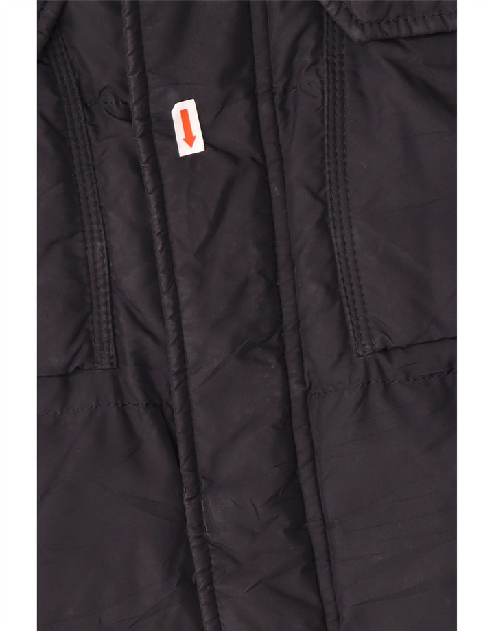 FAY Herre hættepolstret jakke UK 40 Large Navy Blue Polyester