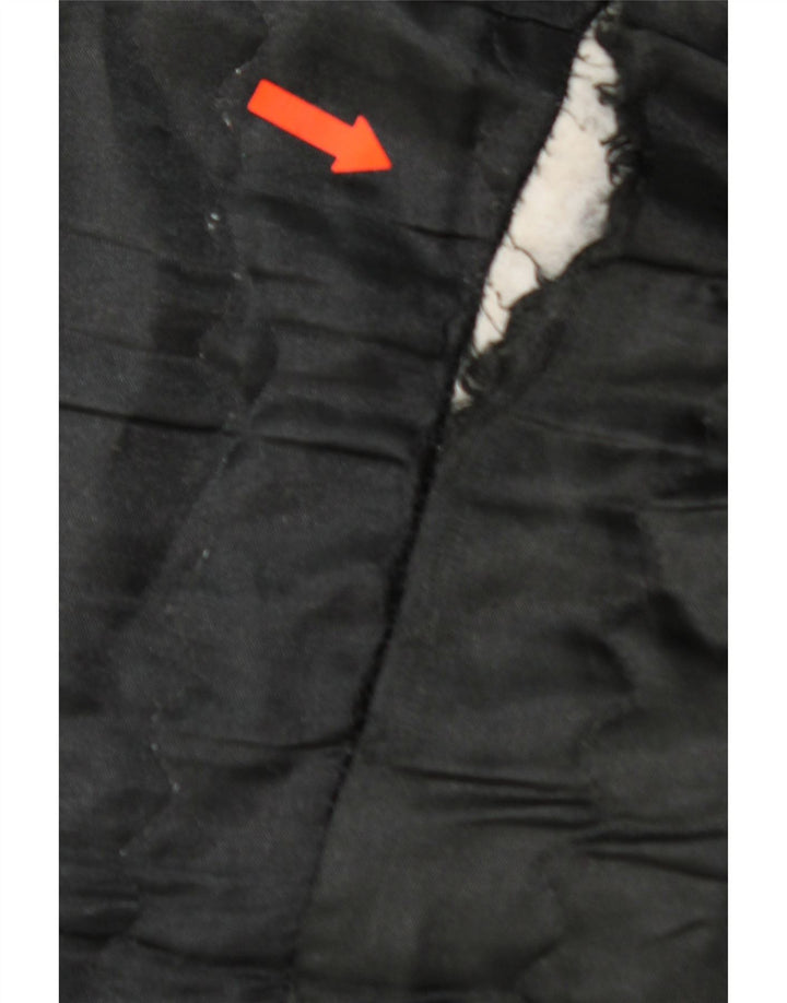VINTAGE Womens Leather Jacket IT 48 XL Black Vintage Vintage and Second-Hand Vintage from Messina Hembry 