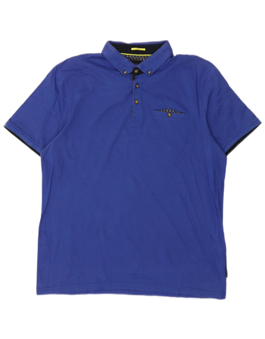 TED BAKER Poloshirt til mænd str. 5 XL Blå bomuld